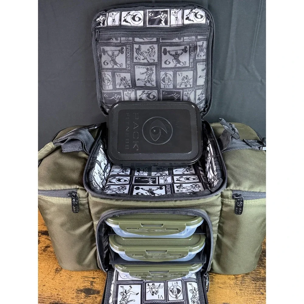 Six Pack Fitness Innovator 300 Meal Management Bag Olive Green Travel Gym Cooler
